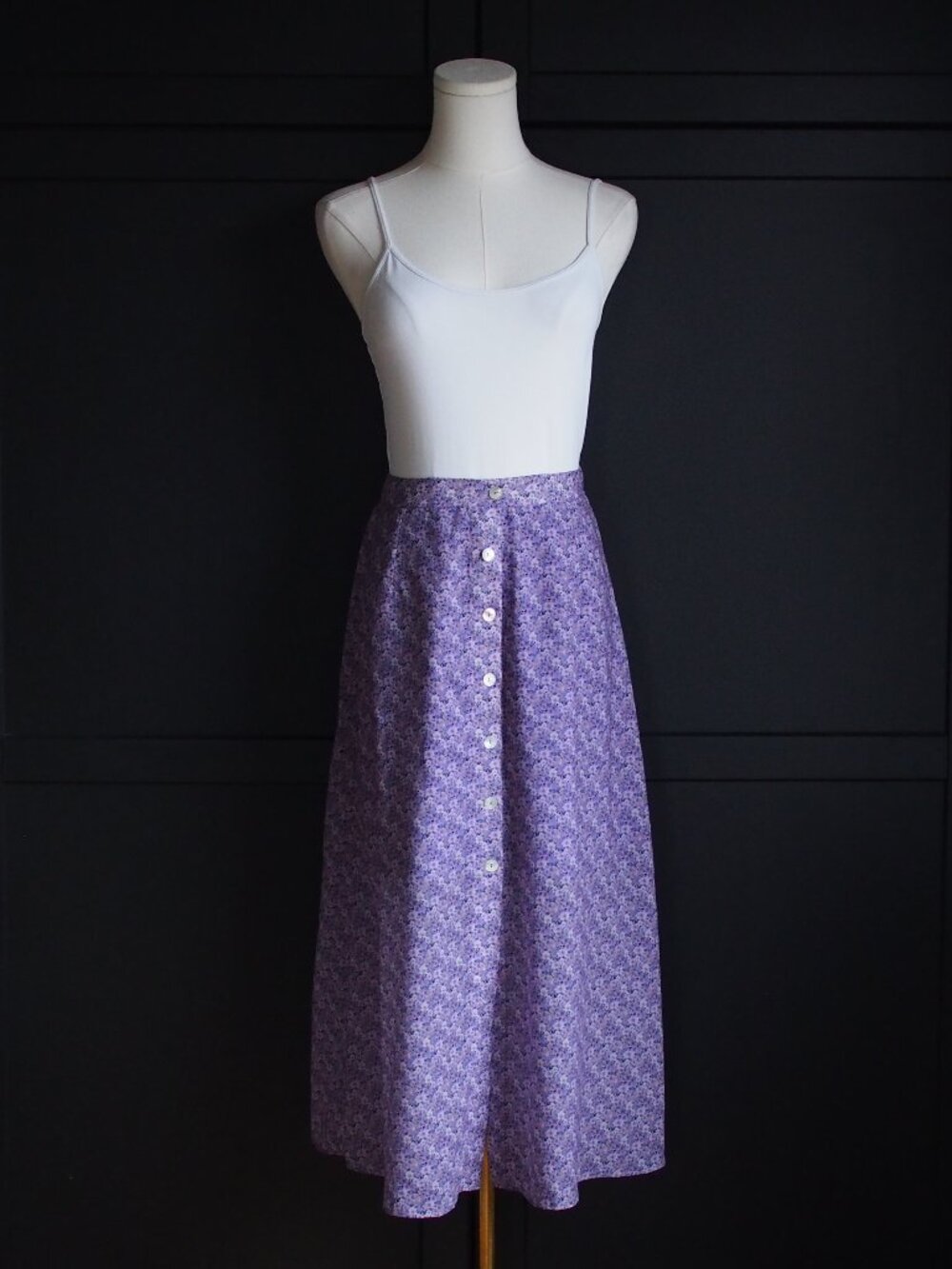 Icone, by Simon's | Sheer Chiffon Button-Front Midi Skirt